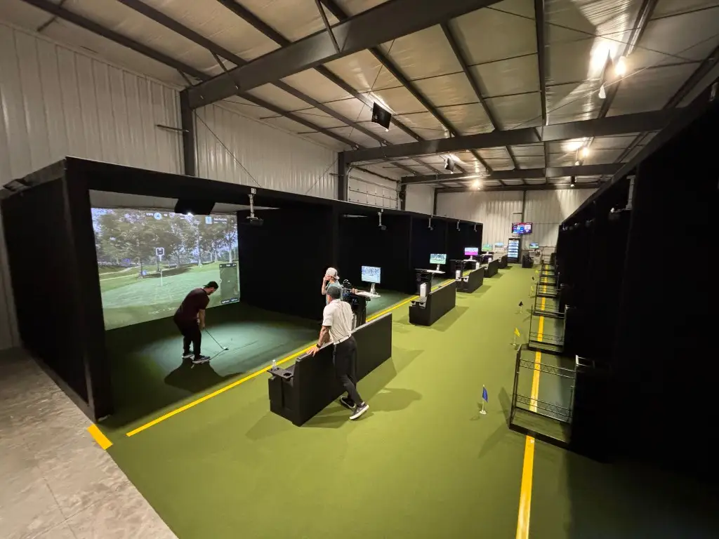 Tee24 Indoor Golf facility with golf simulator bays